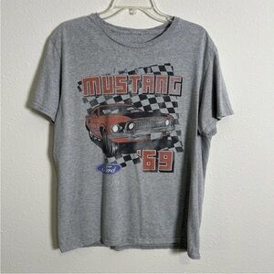 1969 Ford Mustang Mach 1 American Short-Sleeve Women’s T-Shirt Gray Retro Size L